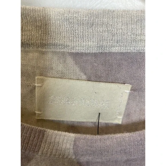ZADIG & VOLTAIRE 100% Cashmere Sweater Pullover Camouflage Grey Crisp Camou XS - Picture 4 of 8